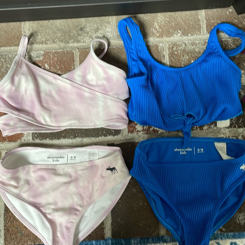 Lot of 4 Abercrombie Girls size 9/10 swimsuits